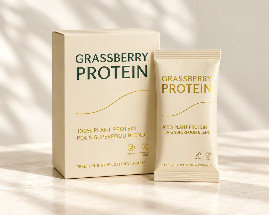 GrassBerry Protein – коробка и порционное саше